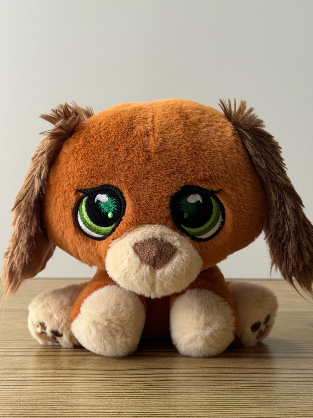 Littlest Pet Shop LPS 2024 Brown Dog Soft Plush Stuffed Animal Embroidered Eyes